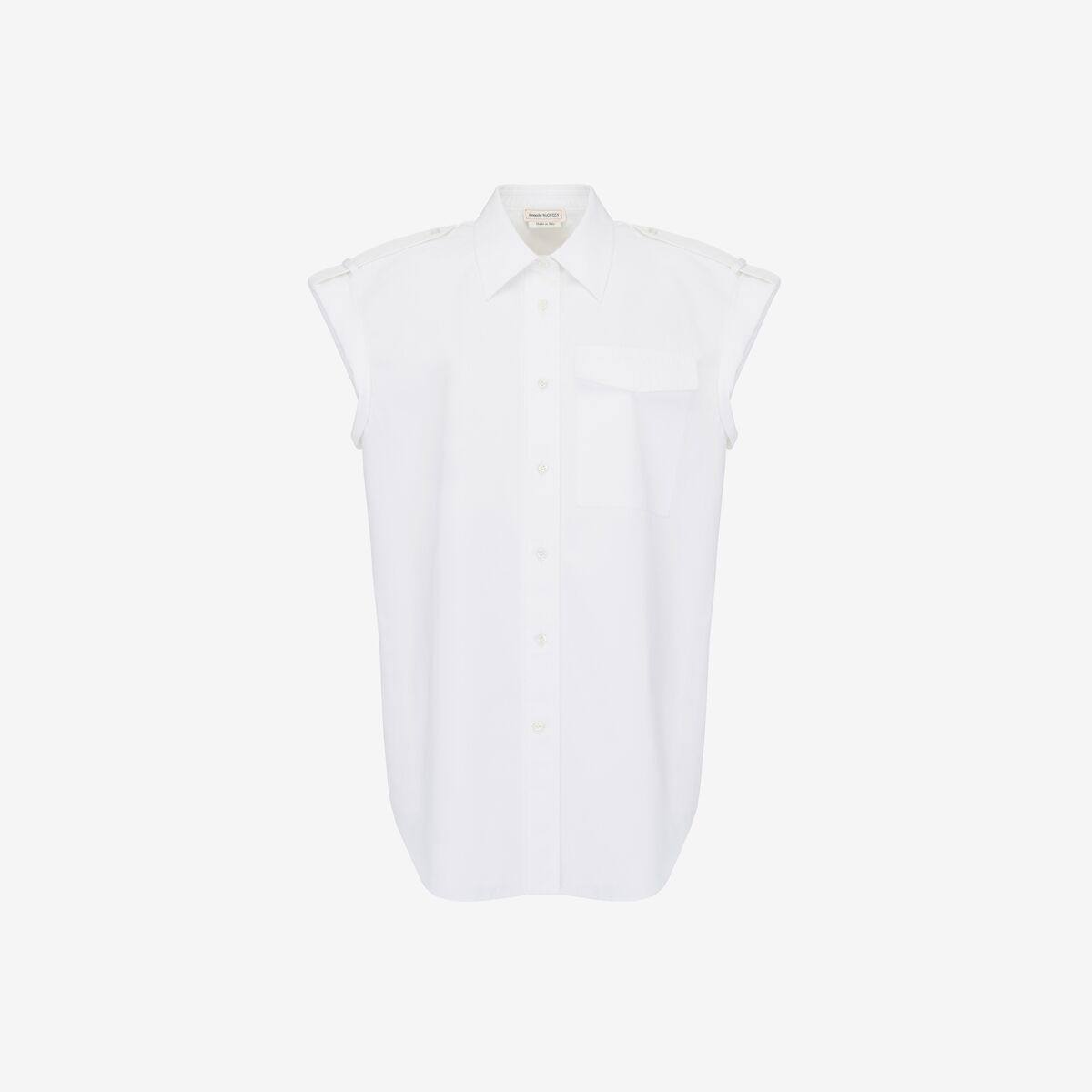Alexander McQueen Women's White Pocket Detail Shirt - 36 (Cotton)